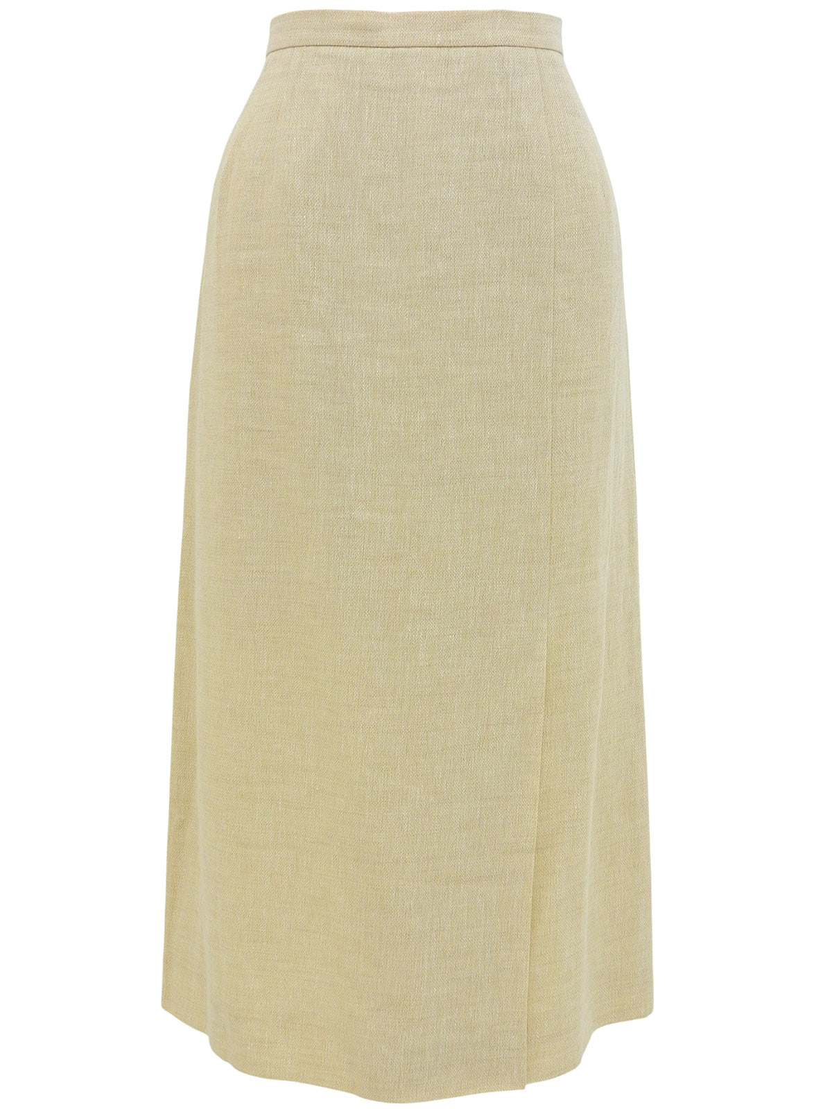 Linen logo button set up in ivory