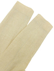 Linen logo button set up in ivory