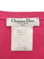 Logo V-neck half-sleeve top in pink