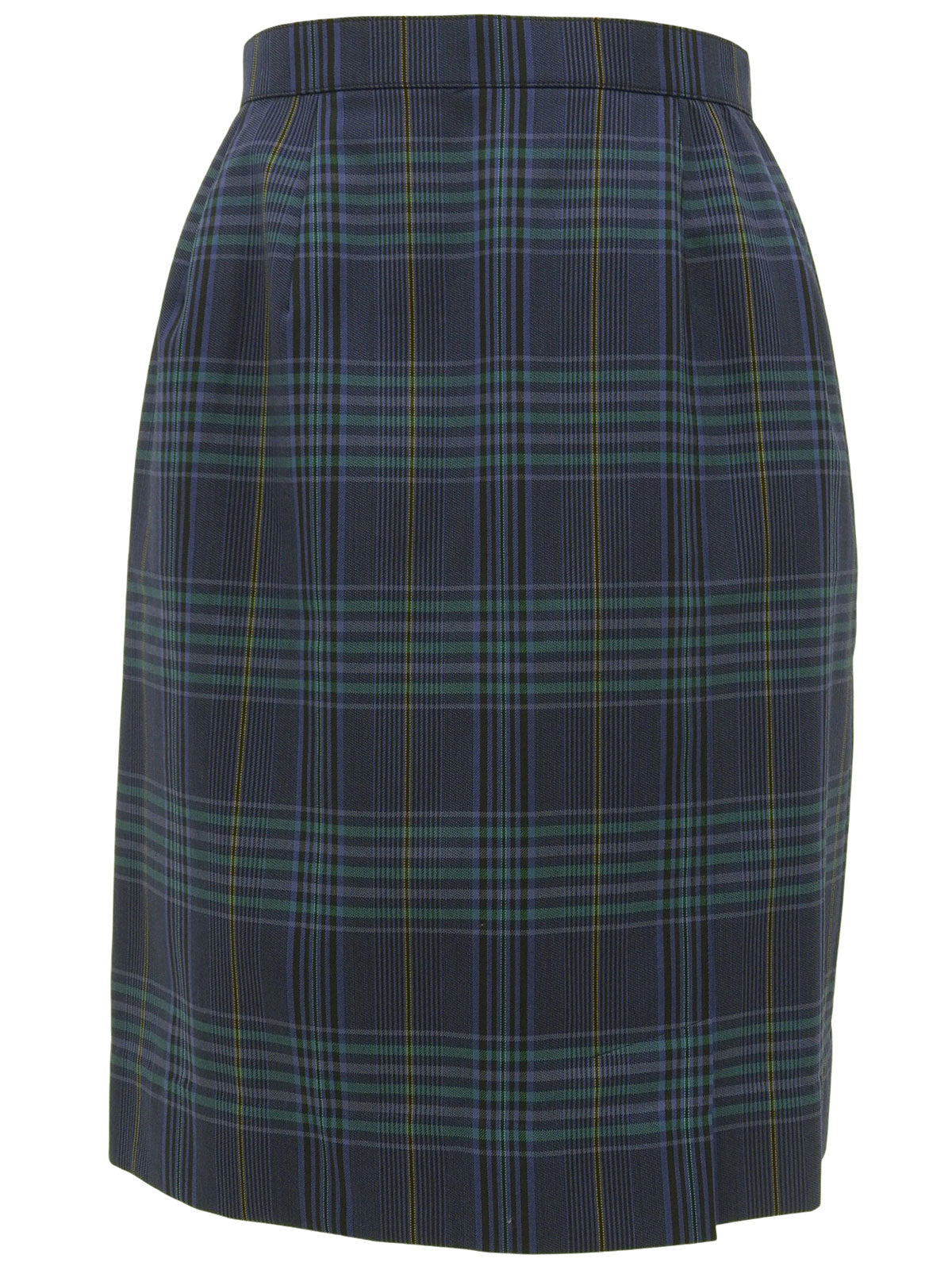 Logo Button Wool Check Pattern Set Up in Navy/Green