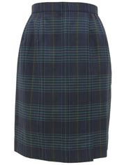 Logo Button Wool Check Pattern Set Up in Navy/Green