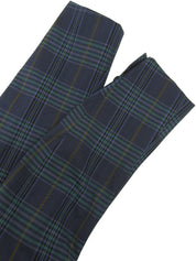 Logo Button Wool Check Pattern Set Up in Navy/Green