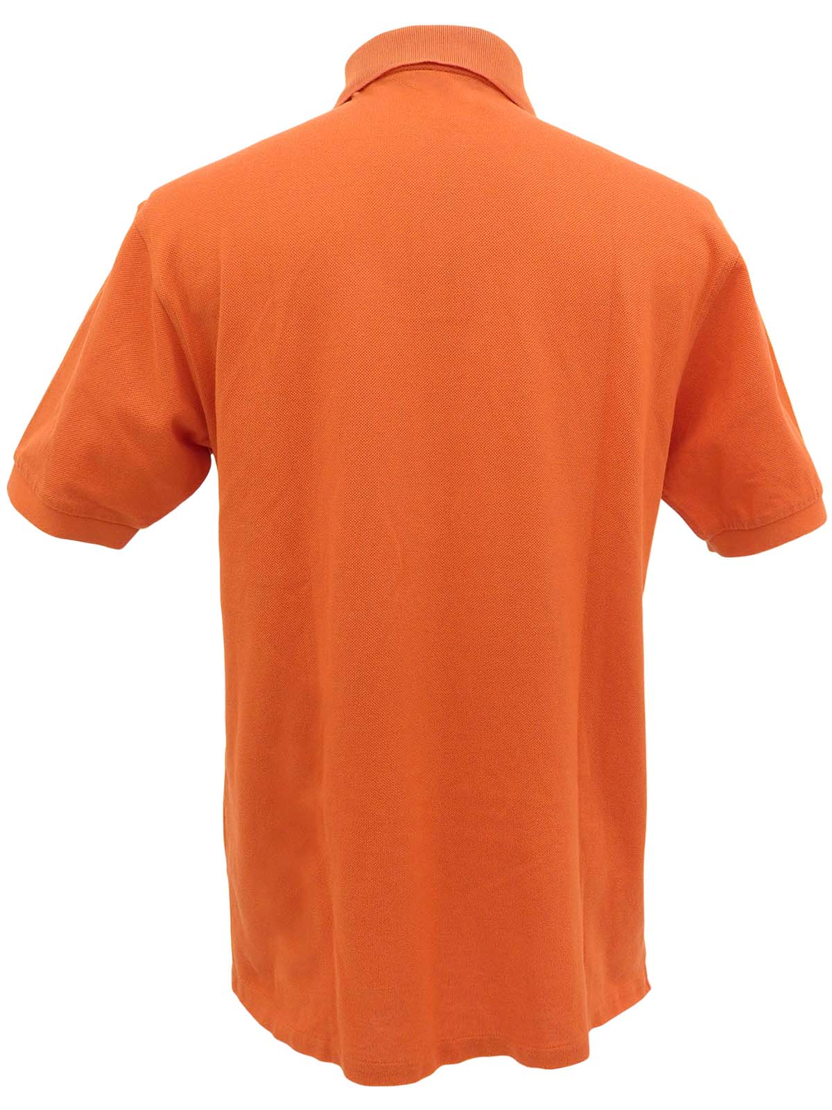 Orange logo embroidered polo shirt