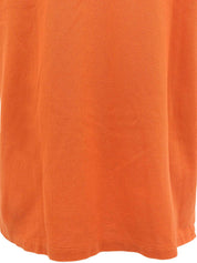 Orange logo embroidered polo shirt