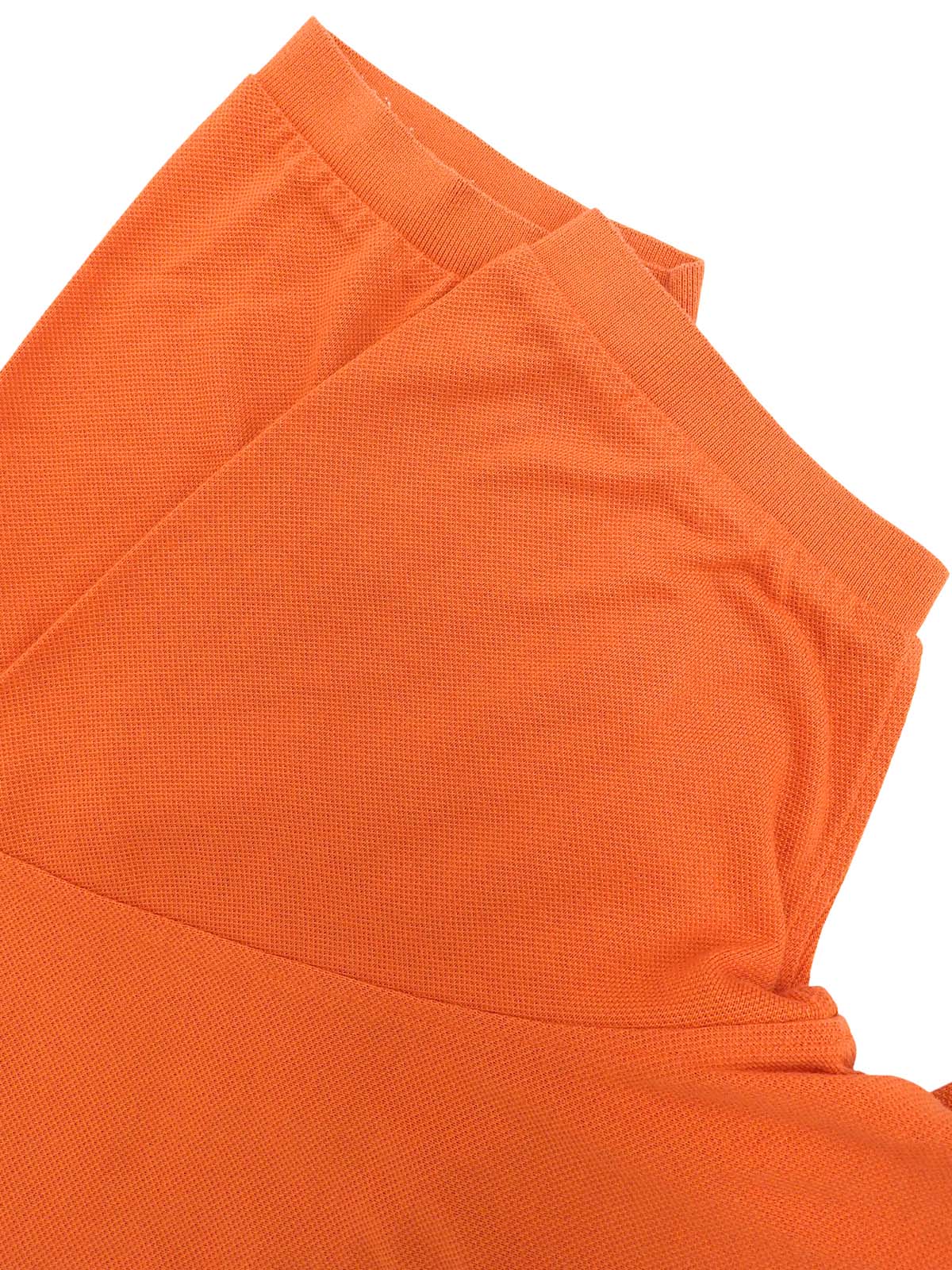 Orange logo embroidered polo shirt