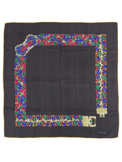 Jewelry Pattern Scarf Charcoal Gray/Multi