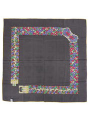 珠宝图案围巾 炭灰色/多色