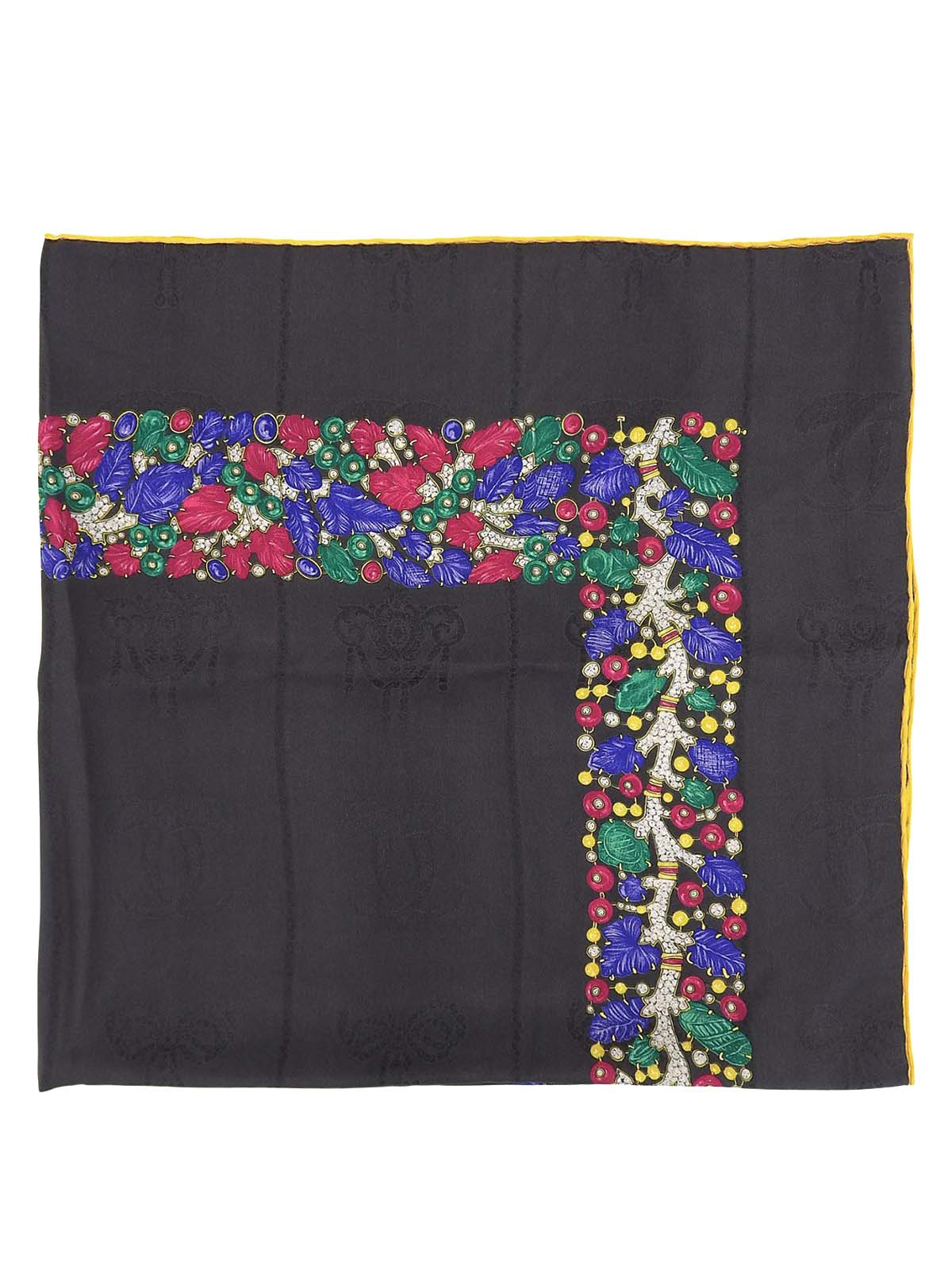 ジュエリーパターンスカーフ チャコールグレー/マルチ