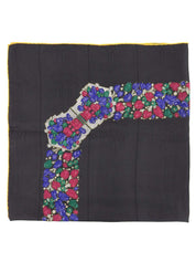 Jewelry Pattern Scarf Charcoal Gray/Multi