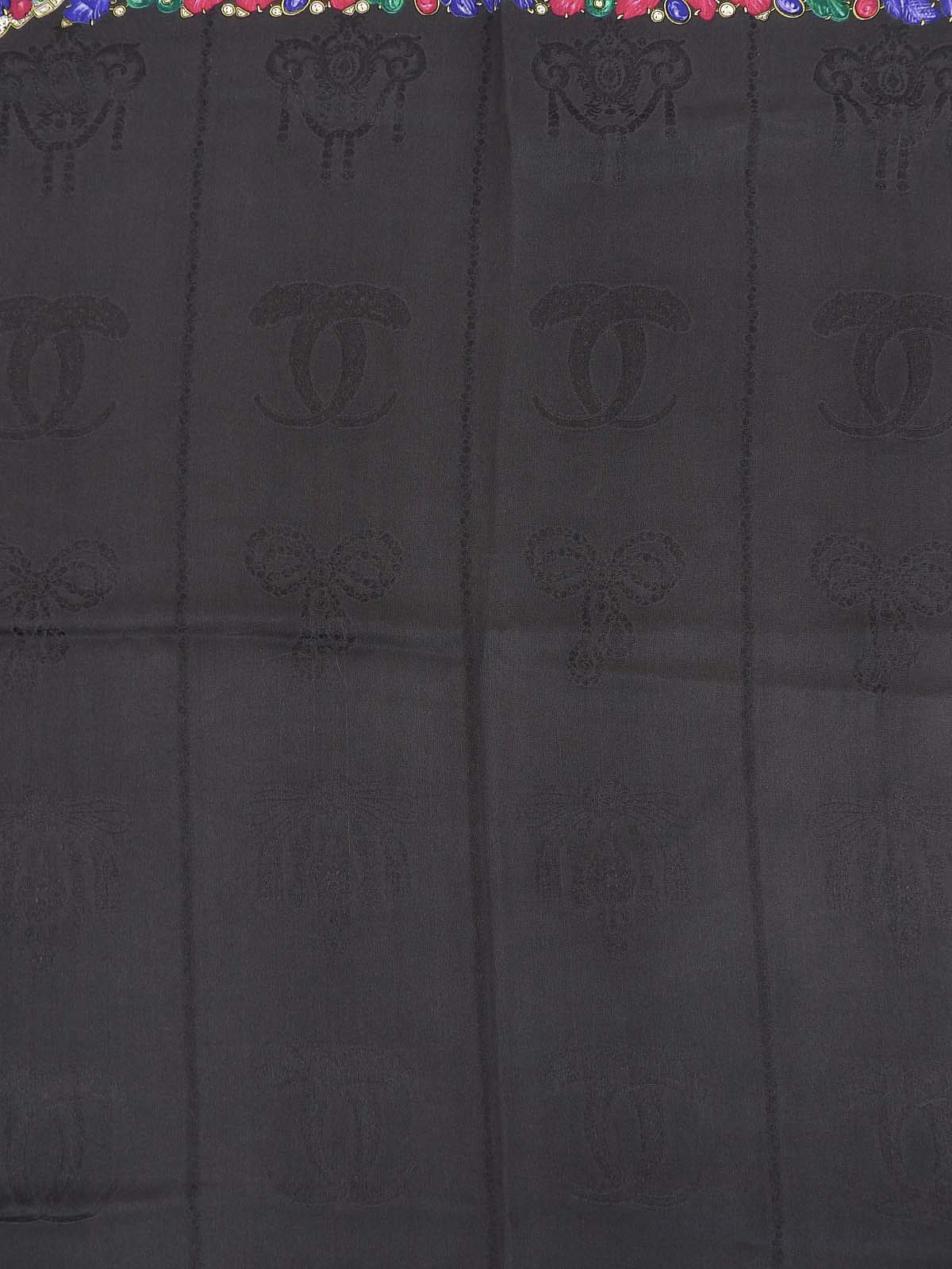 ジュエリーパターンスカーフ チャコールグレー/マルチ