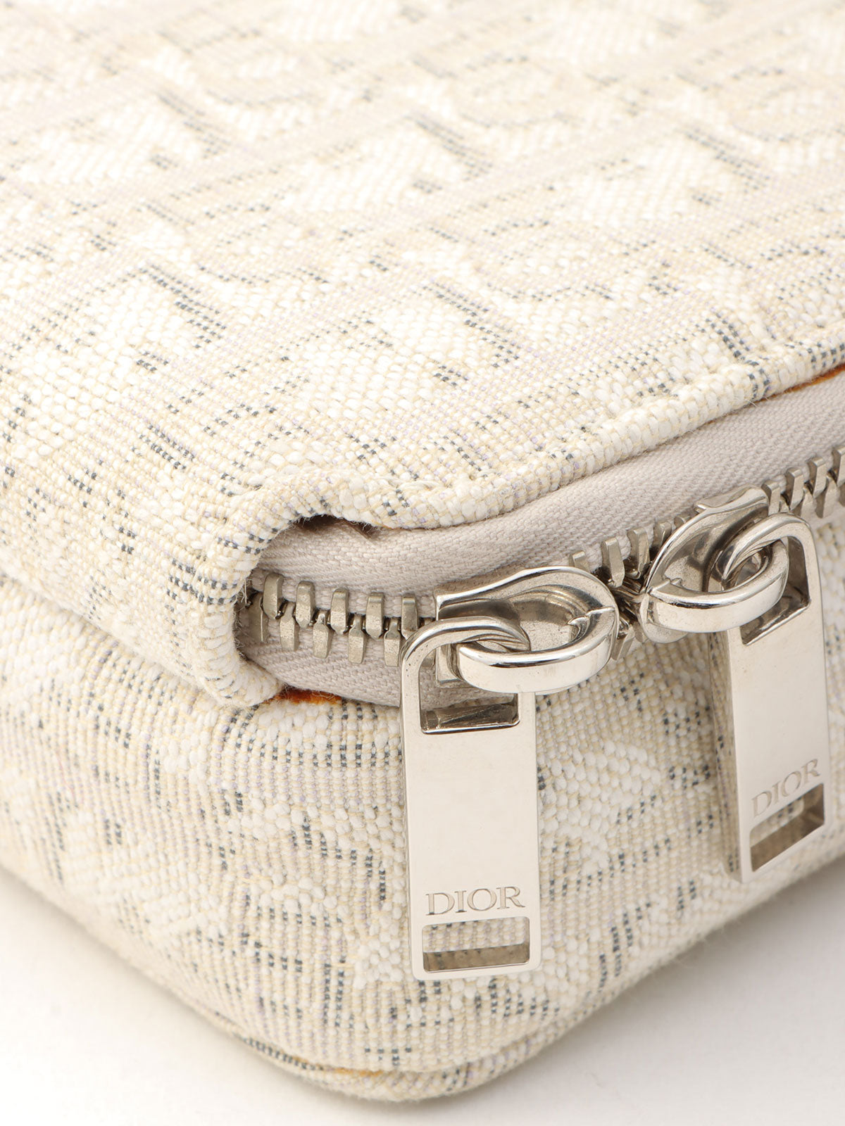 Oblique Pattern Mini Shoulder Bag Off-White