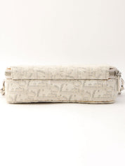 Oblique Pattern Mini Shoulder Bag Off-White
