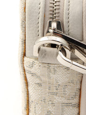 Oblique Pattern Mini Shoulder Bag Off-White