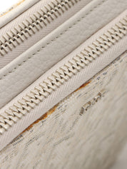 Oblique Pattern Mini Shoulder Bag Off-White