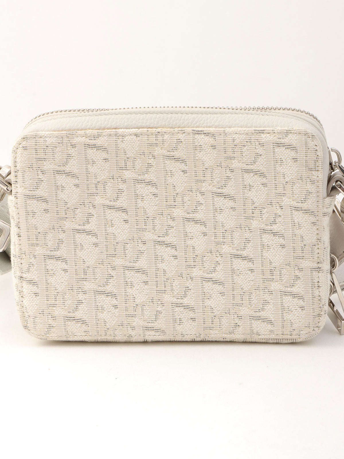 Oblique Pattern Mini Shoulder Bag Off-White