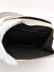 Oblique Pattern Mini Shoulder Bag Off-White