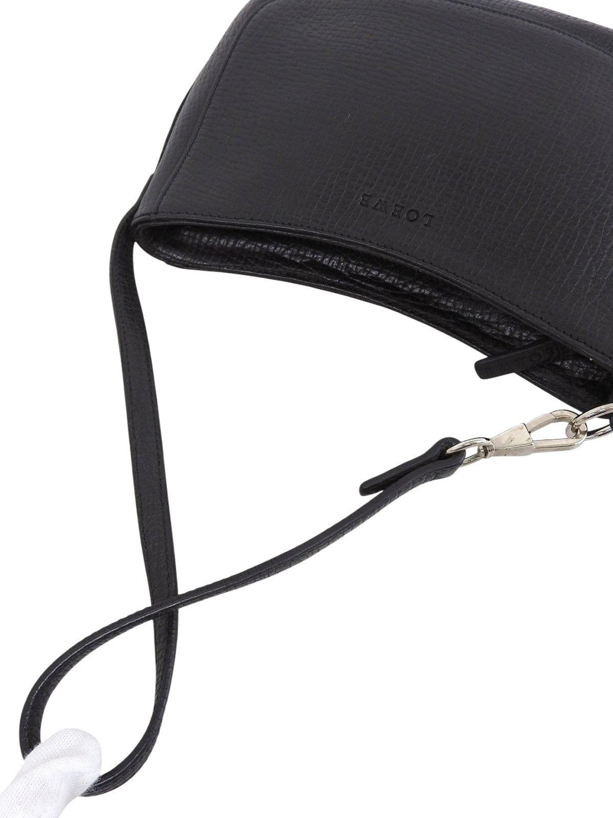 ロゴエンボスミニハンドバッグ ブラック