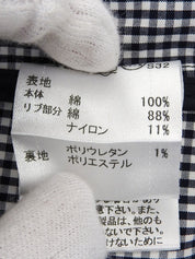 海军蓝棉质格纹短款夹克