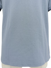 トリムラインハーフスリーブポロシャツ ブルーグレー/ネイビー