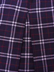 ウールチェックパターンスリットスカート パープル/マルチ