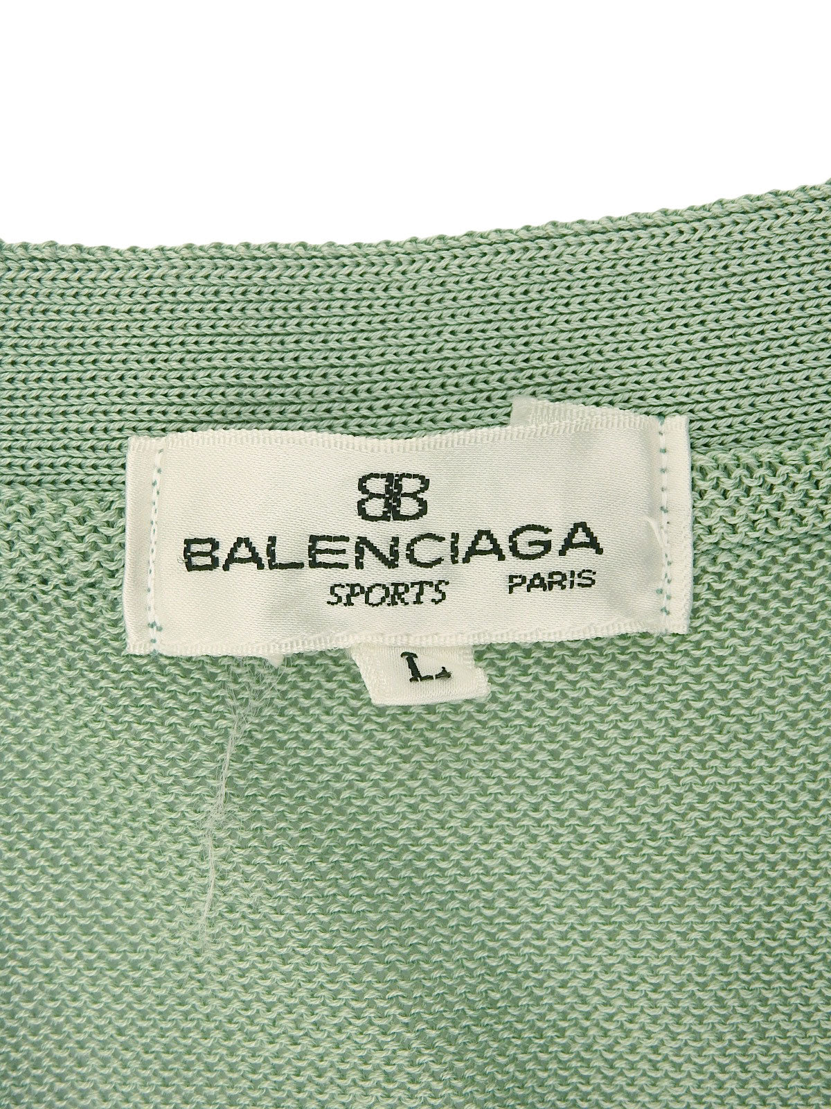 コットンロゴワッペンニットベスト ミントグリーン