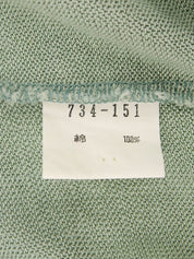 Cotton logo patch knit vest, mint green