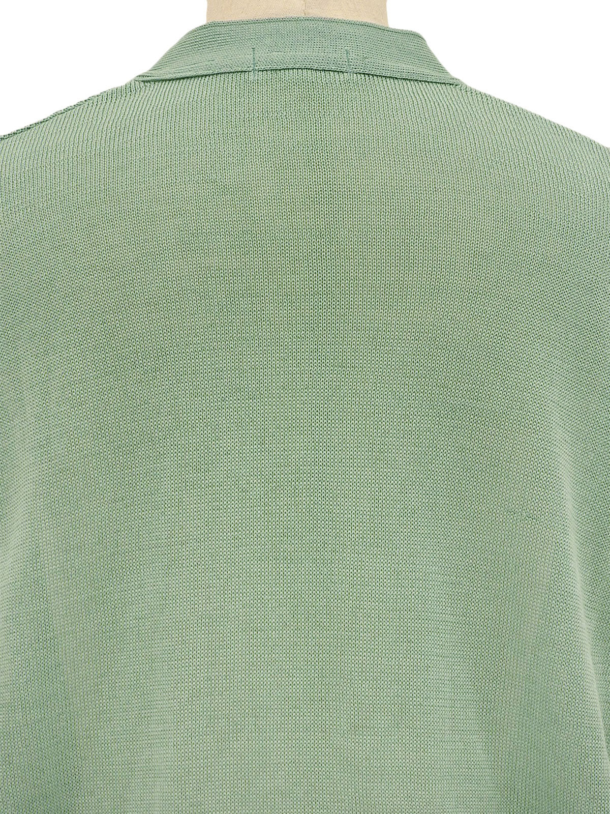 Cotton logo patch knit vest, mint green