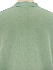 Cotton logo patch knit vest, mint green