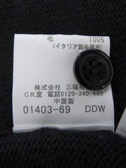 Logo Embroidered Zip-Up Hoodie in Black