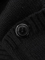 Logo Embroidered Zip-Up Hoodie in Black
