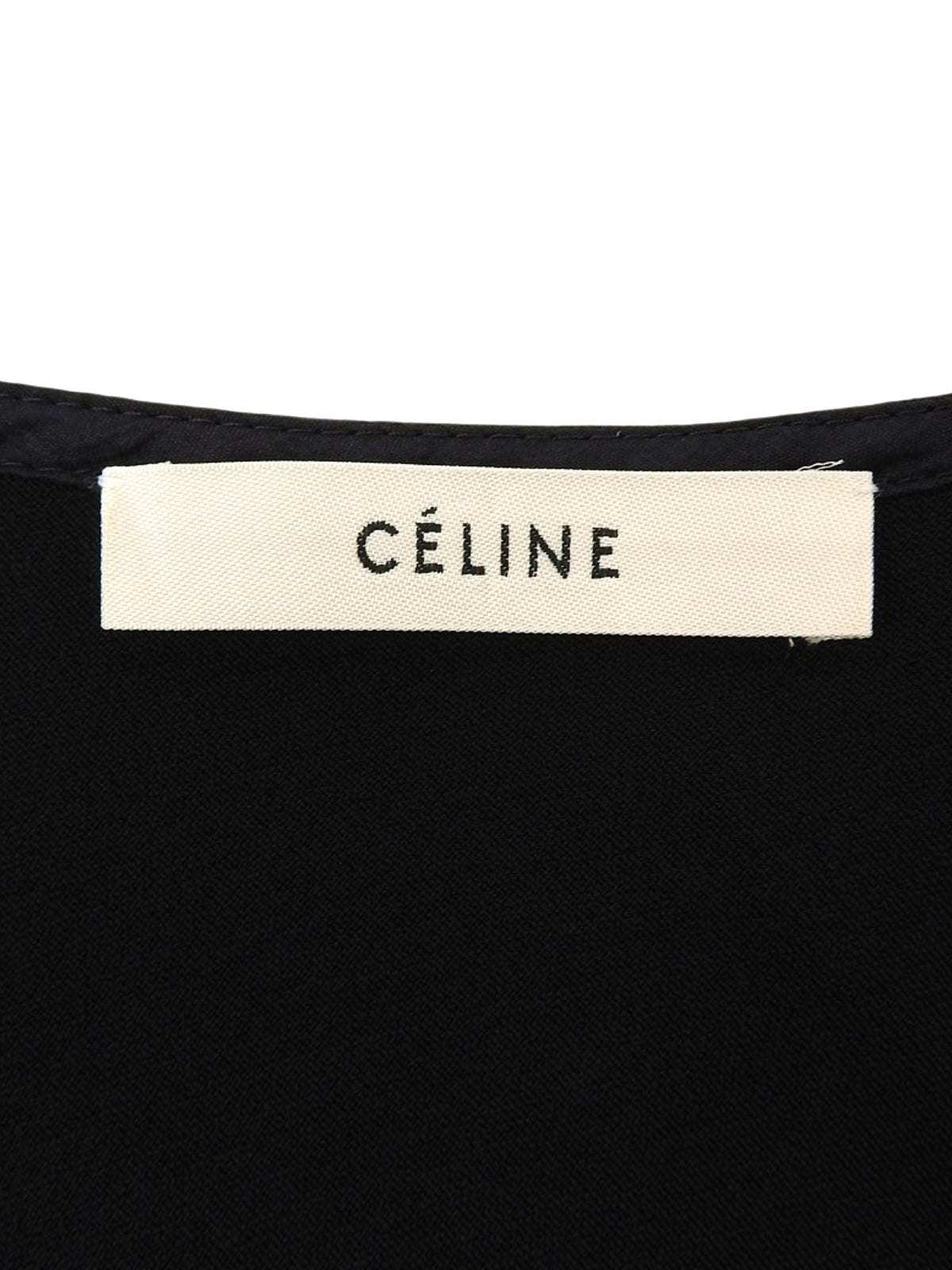 Vネックノースリーブワンピース　ブラック