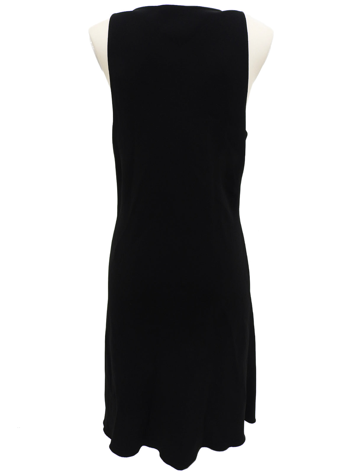 Vネックノースリーブワンピース ブラック