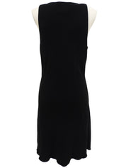 Vネックノースリーブワンピース ブラック