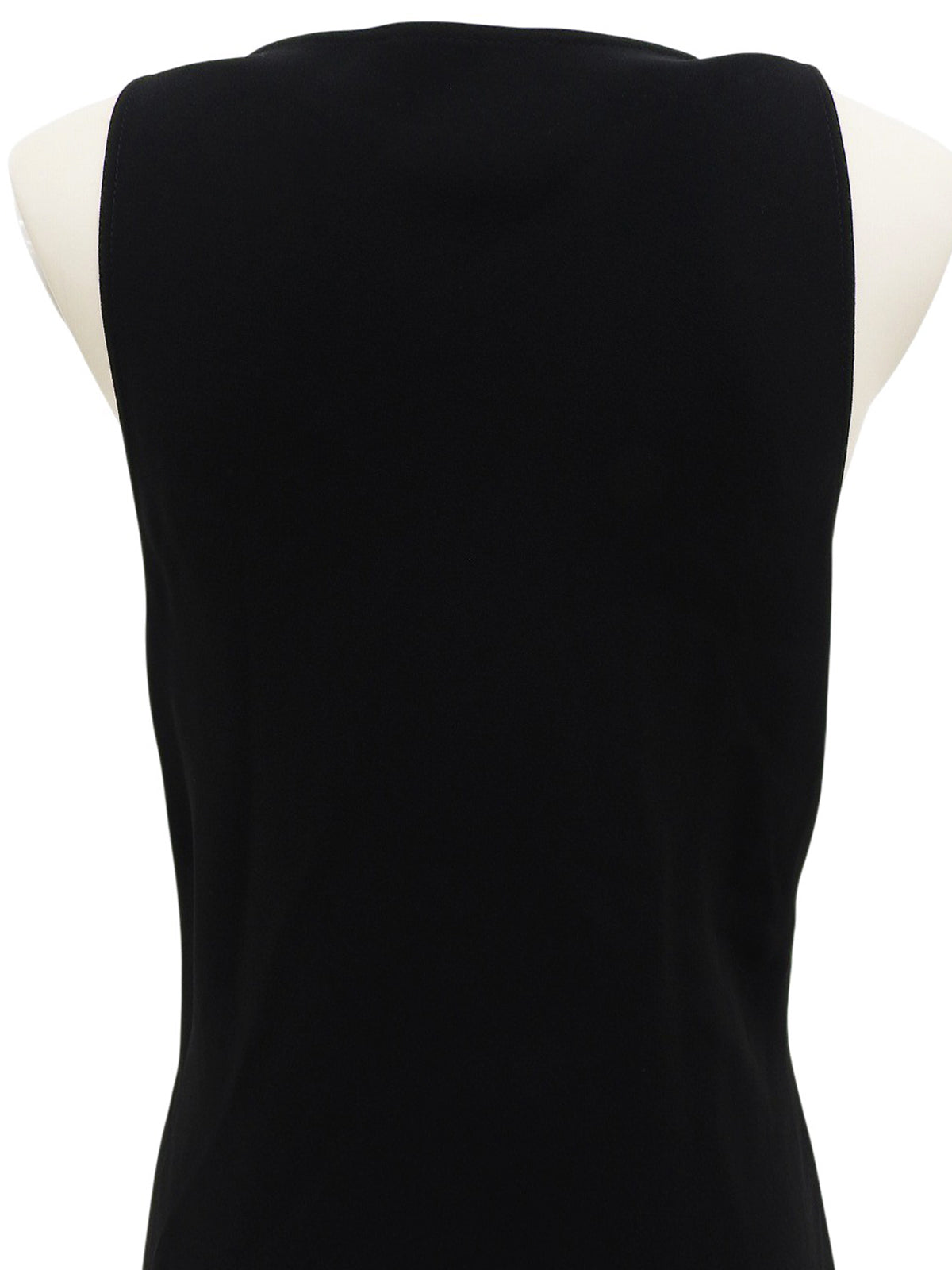 Vネックノースリーブワンピース ブラック