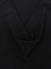 Vネックノースリーブワンピース　ブラック