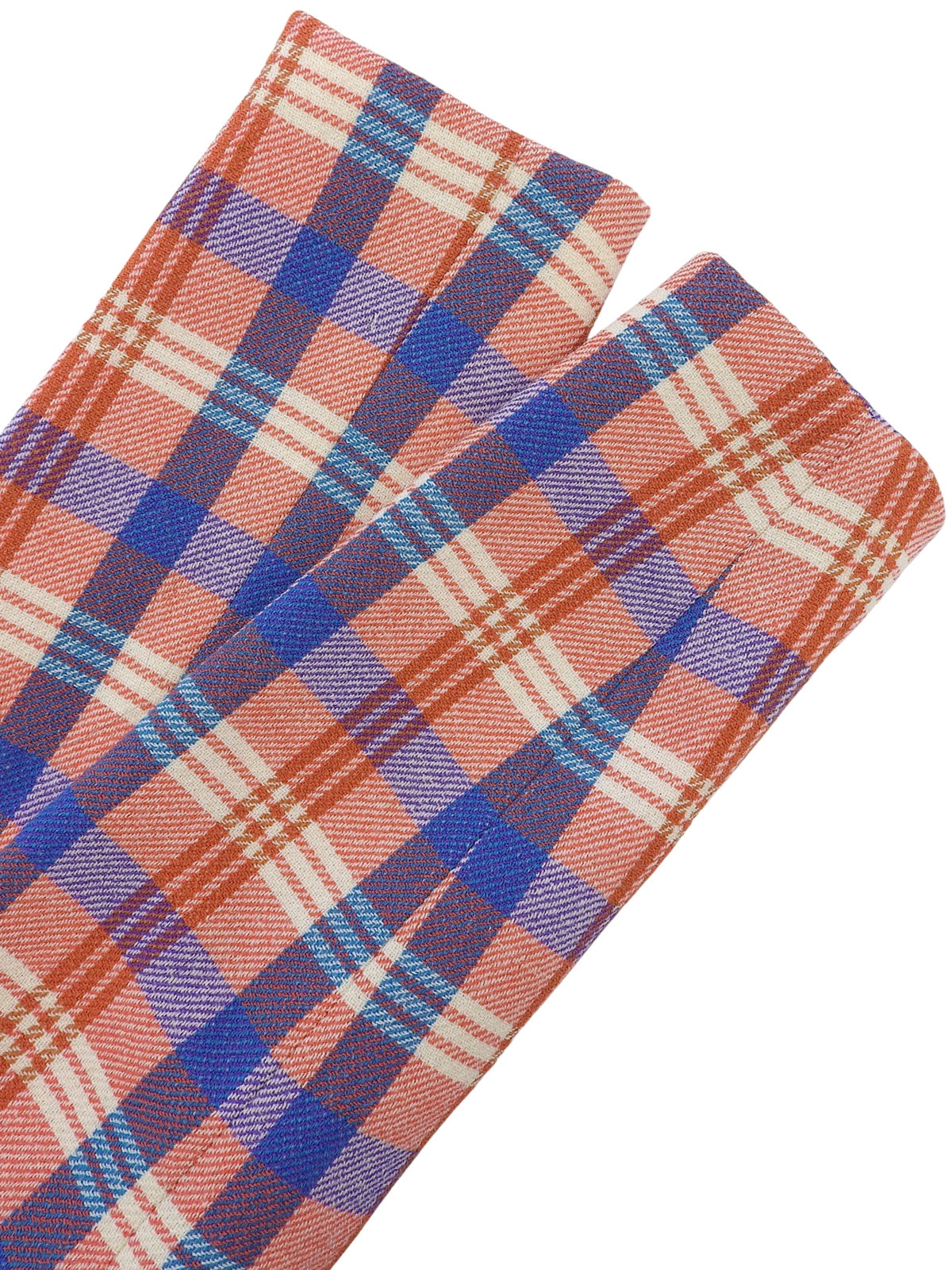 Logo Button Check Pattern Jacket in Orange/Multi