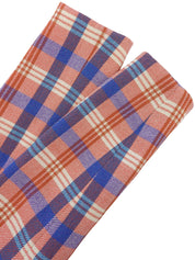 Logo Button Check Pattern Jacket in Orange/Multi