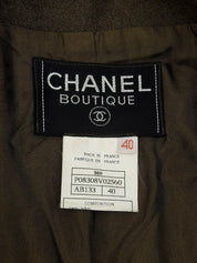 1996年製 ウールCCマークボタンダブルブレストジャケット ブラウン