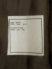 1996年製 ウールCCマークボタンダブルブレストジャケット ブラウン