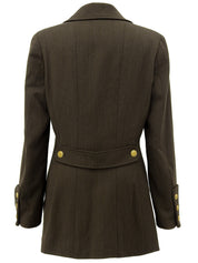 1996年製 ウールCCマークボタンダブルブレストジャケット ブラウン