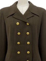 1996年製 ウールCCマークボタンダブルブレストジャケット ブラウン