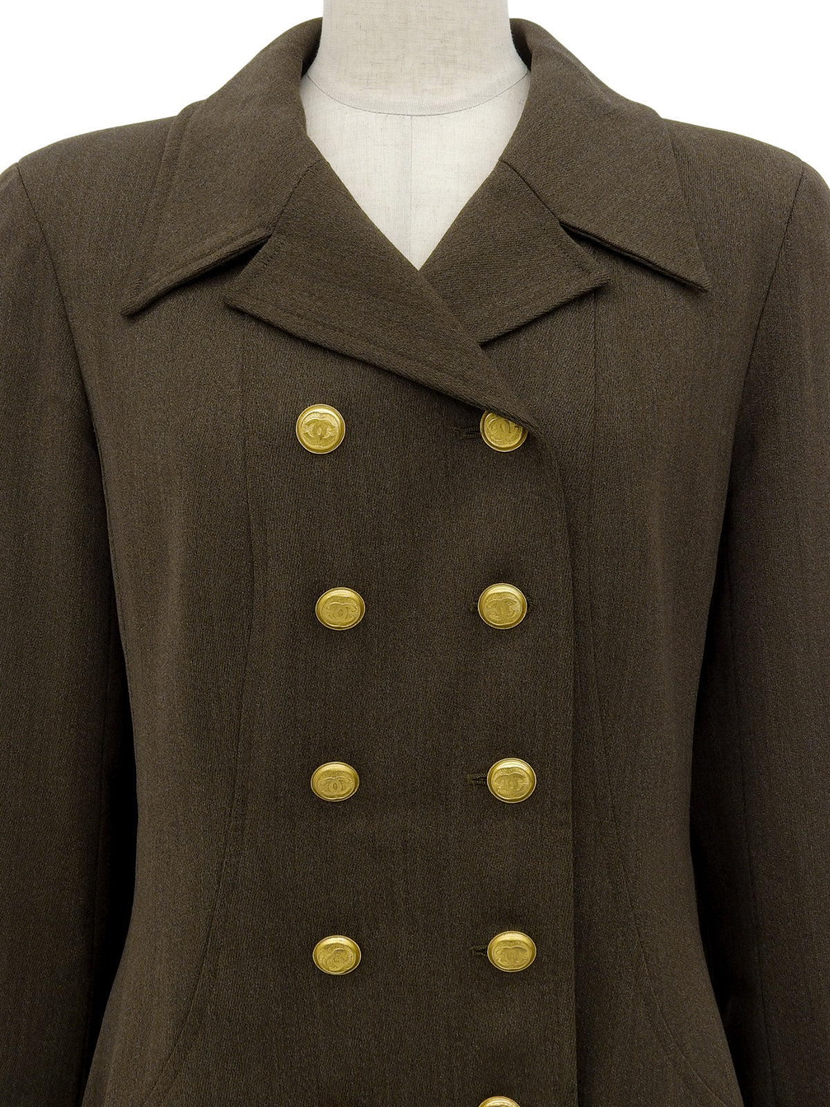 1996年製 ウールCCマークボタンダブルブレストジャケット ブラウン