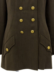 1996年製 ウールCCマークボタンダブルブレストジャケット ブラウン