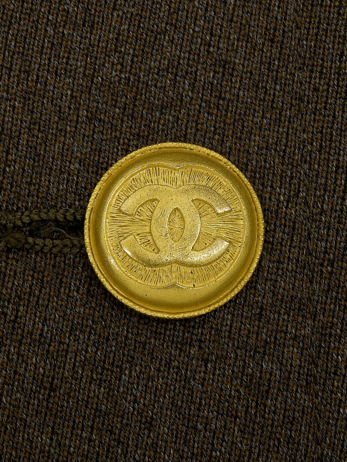 1996年製 ウールCCマークボタンダブルブレストジャケット ブラウン