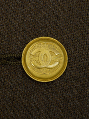 1996年製 ウールCCマークボタンダブルブレストジャケット ブラウン