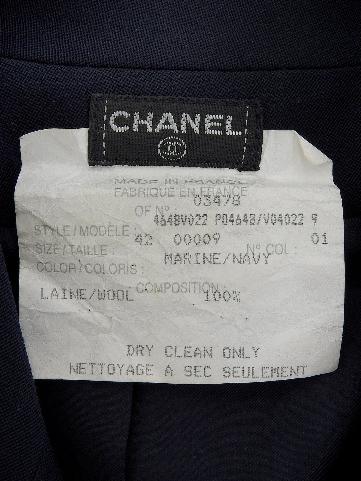 CCマークボタンジャケット ネイビー