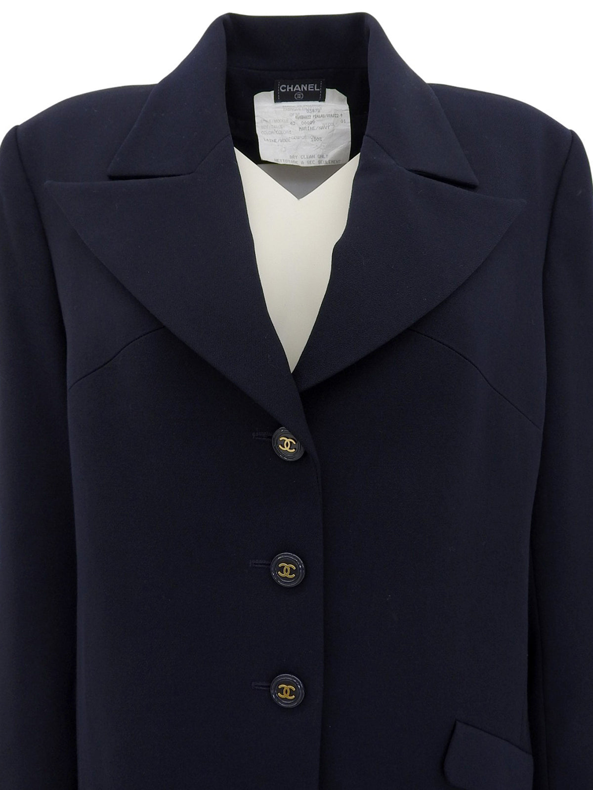 CCマークボタンジャケット ネイビー