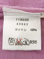 ベロアロゴ半袖トップス #S パープル