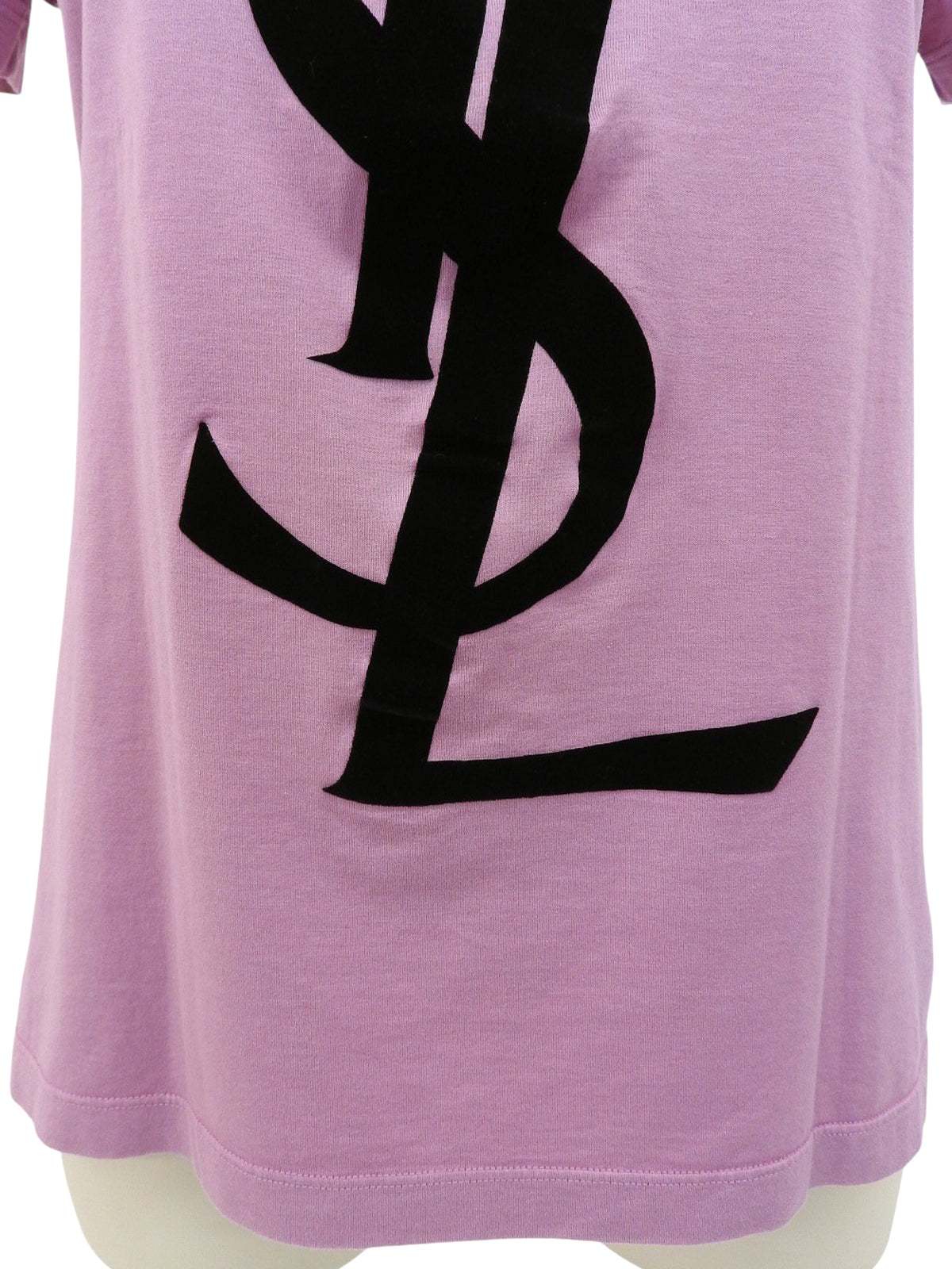 ベロアロゴハーフスリーブトップス　パープル