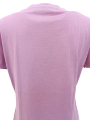 Purple Velour Logo Short Sleeve Top